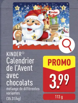 Offre: Calendrier de l'Avent avec chocolats