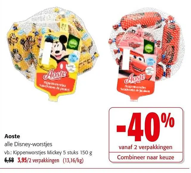 Promotie: Disney-worstjes