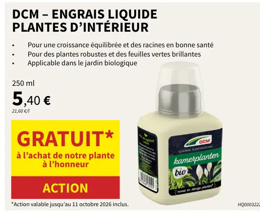 Offre: Engrais liquide plantes d'intérieur
