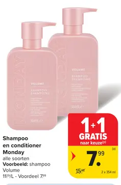 Aanbieding: Shampoo en conditioner Monday