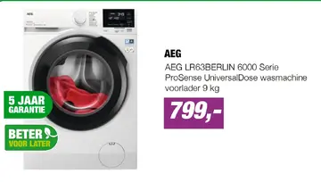 Aanbieding: AEG LR63BERLIN 6000 Serie ProSense UniversalDose wasmachine voorlader 9 kg