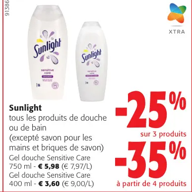 Offre: Gel douche Sensitive Care