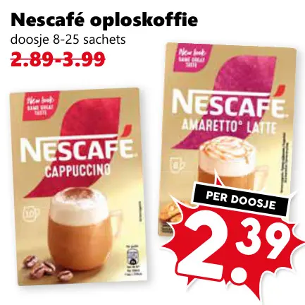 Aanbieding: Nescafé oploskoffie