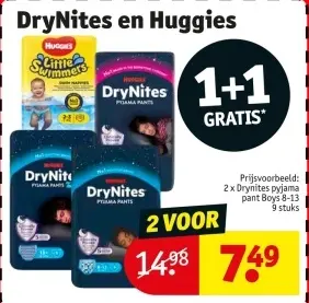 Promotie: DryNites en Huggies