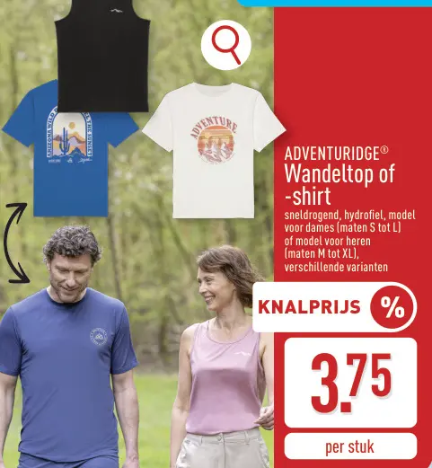 Promotie: Wandeltop of -shirt