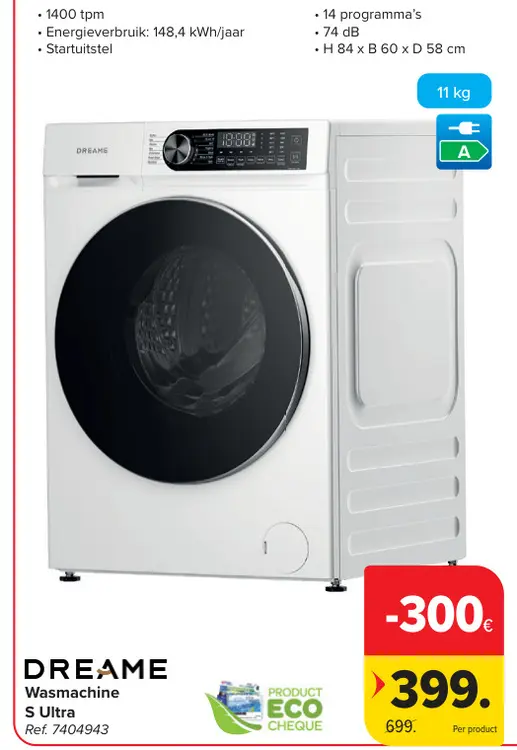 Promotie: Dreame Wasmachine S Ultra