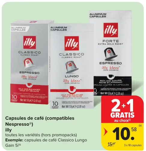 Offre: Capsules de café