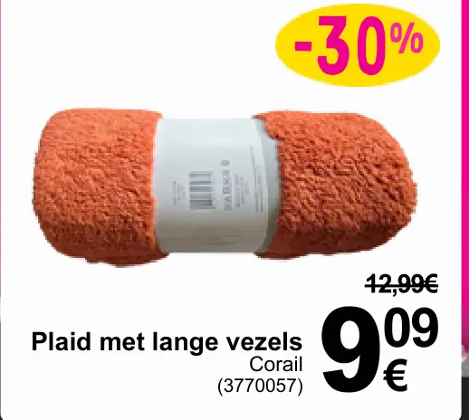 Aanbieding: Plaid met lange vezels