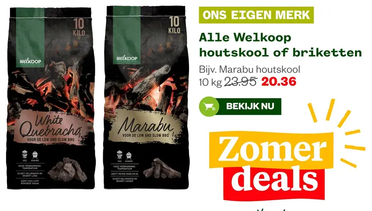 Aanbieding: Alle Welkoop houtskool of briketten