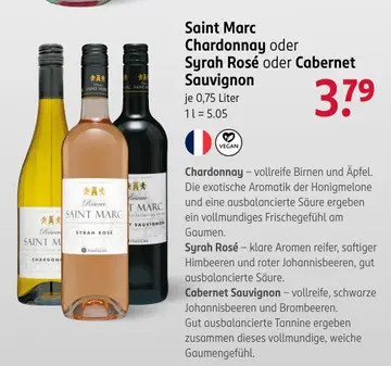 Aanbieding: Saint Marc Chardonnay oder Syrah Rosé oder Ca