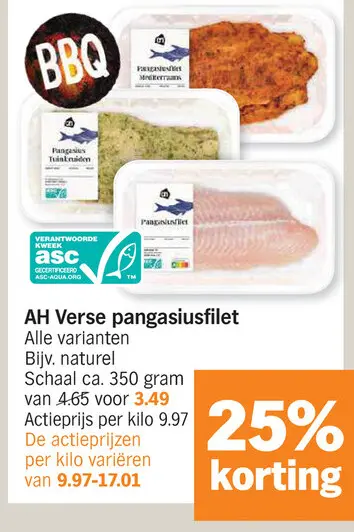 Promotie: Verse pangasiusfilet