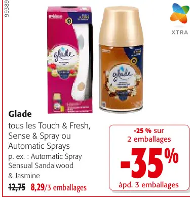 Offre: Glade tous les Touch & Fresh, Sense & Spray ou Automatic Sprays