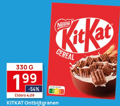 Aanbieding: Kitkat Ontbijtgranen
