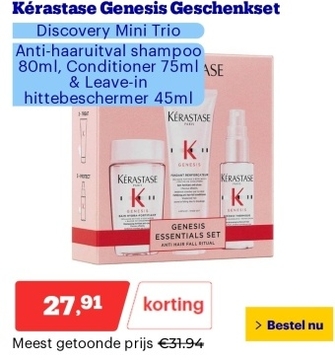 Aanbieding: Kérastase Genesis Geschenkset Discovery Mini 