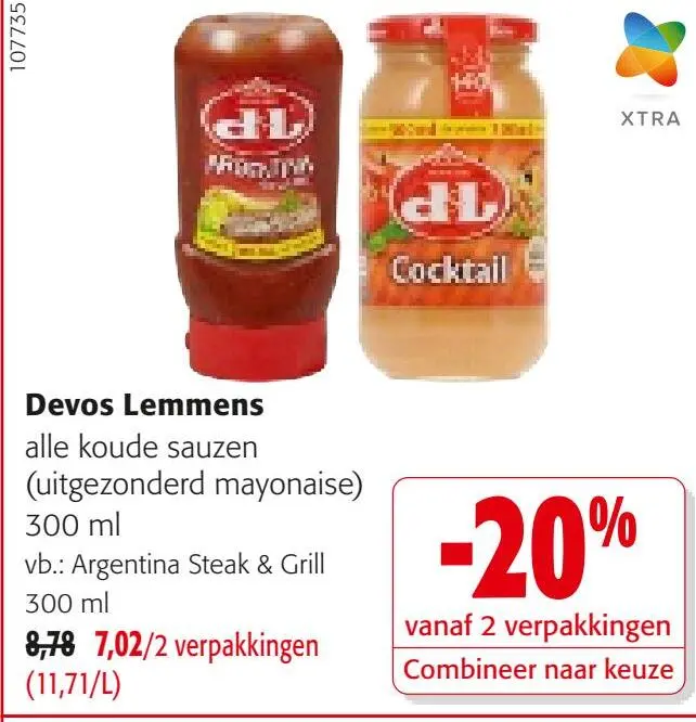 Promotie: Alle koude sauzen (uitgezonderd mayonaise)