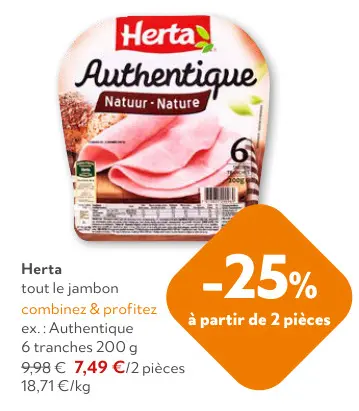 Offre: tout le jambon Authentique