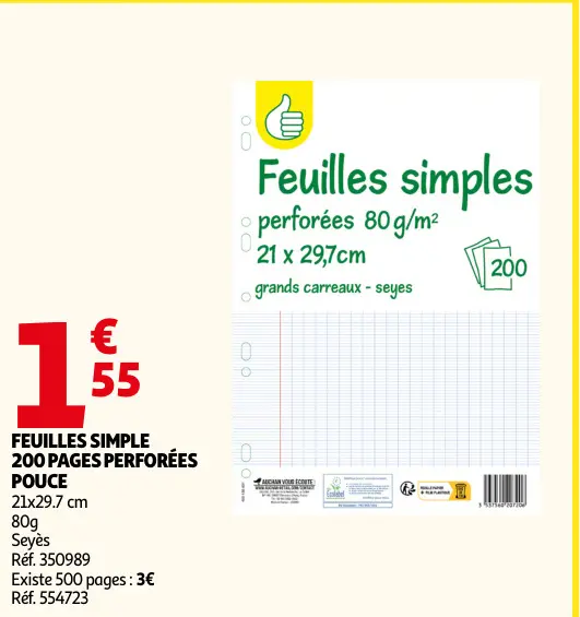 Promotie: Feuilles simples