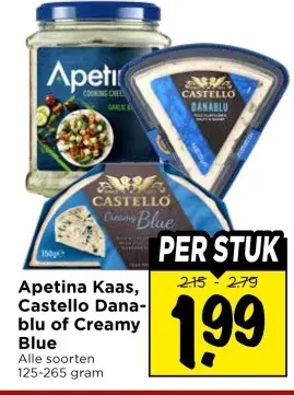 Aanbieding: Apetina Kaas, Castello Danablu of Creamy Blue