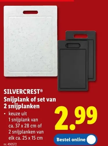 Promotie: Snijplank of set van 2 snijplanken