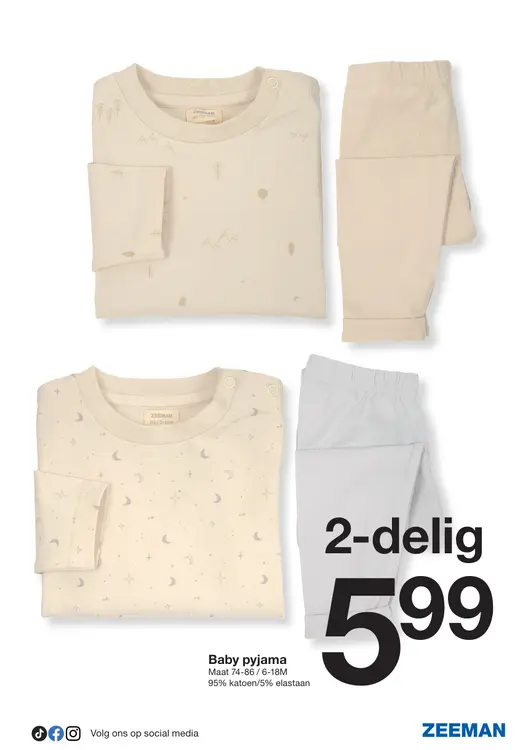 Promotie: Baby pyjama