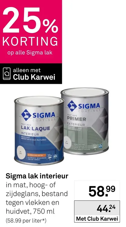 Aanbieding: Alle Sigma lak