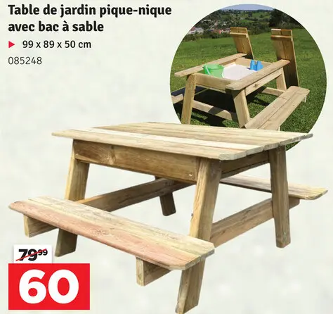 Offre: Table de jardin pique-nique