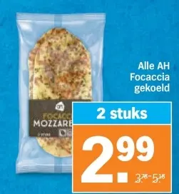 Aanbieding: AH Focaccia Mozzarella