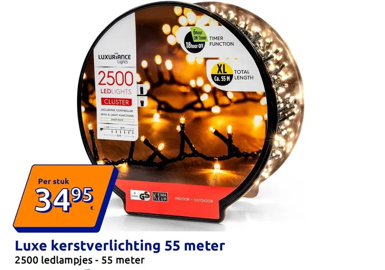 Promotie: Luxe kerstverlichting 55 meter