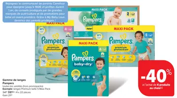 Offre: Gamme de langes Pampers