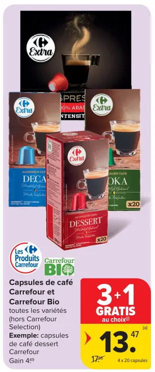Offre: Capsules de café