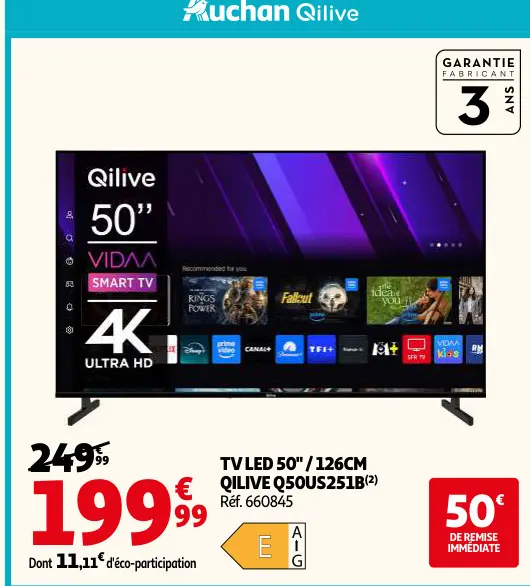 Offre: Tv led 50" / 126cm