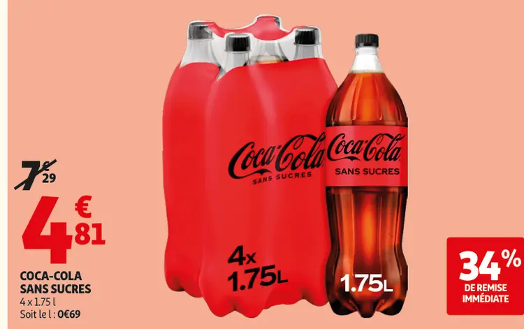 Aanbieding: Coca-cola sans sucres