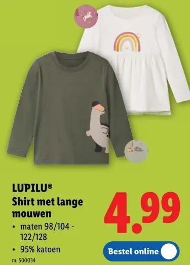 Promotie: Shirt met lange mouwen