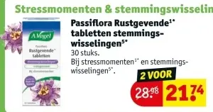 Aanbieding: Passiflora Rustgevende tabletten stemmingswisselingen