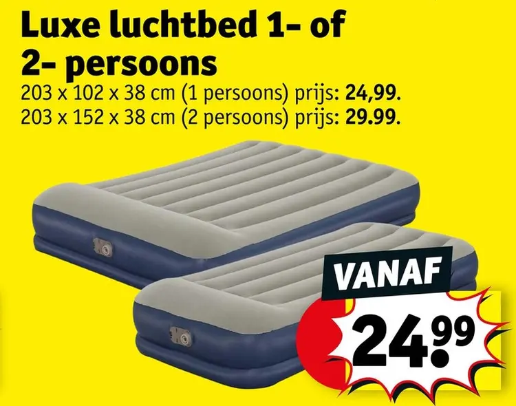 Promotie: Luxe luchtbed 1- of 2- persoons