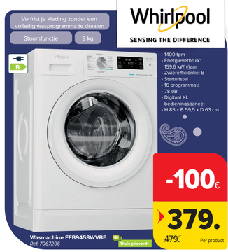 Aanbieding: Wasmachine FFB9458WVBE