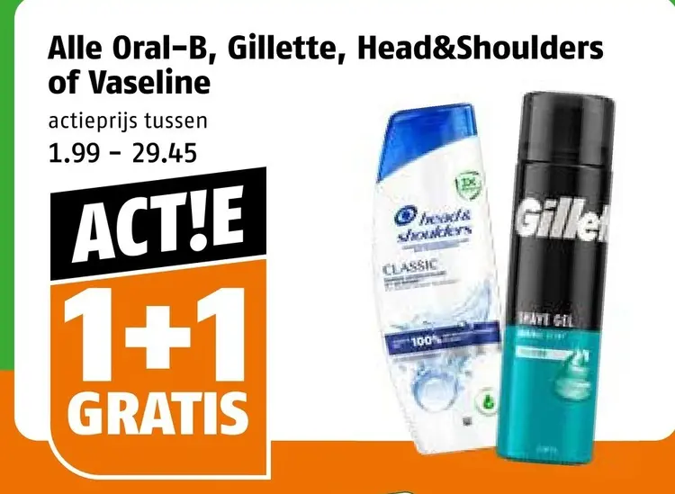 Aanbieding: Oral-B, Gillette, Head&Shoulders of Vaseline