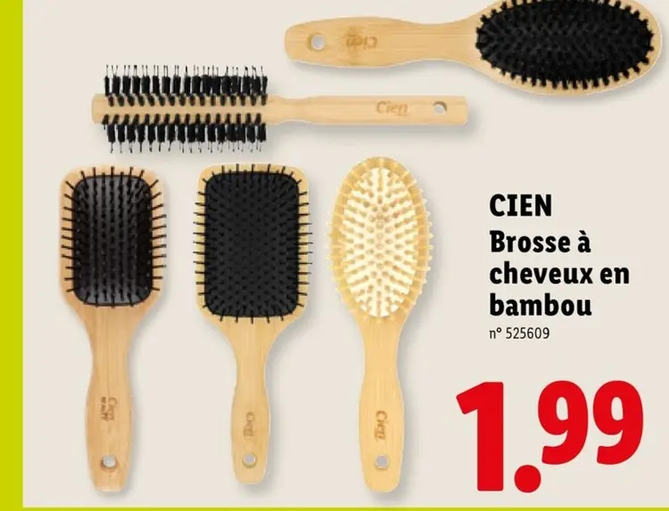 Offre: Brosse à cheveux en bambou