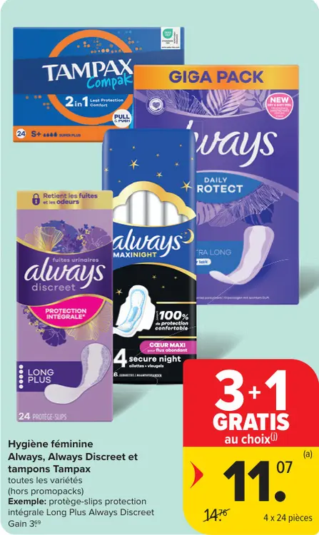 Offre: Hygiène féminine
