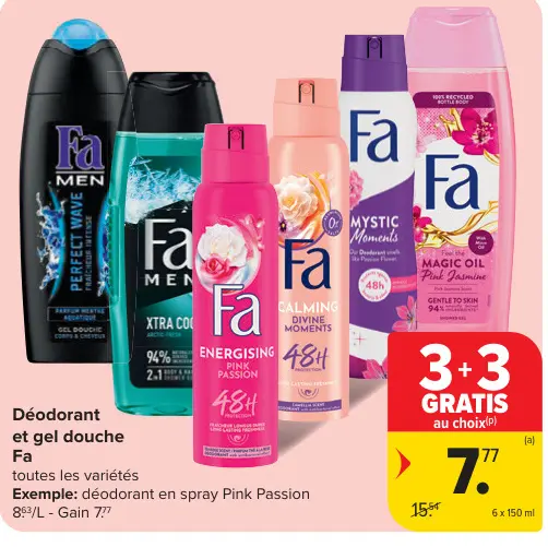 Offre: Déodorant et gel douche