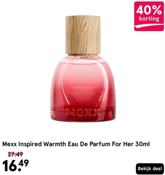 Aanbieding: Mexx Inspired Warmth Eau De Parfum For Her
