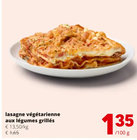 Offre: lasagne végétarienne aux légumes grillés