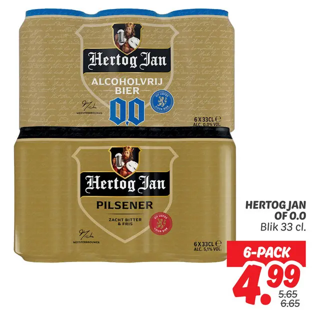 Aanbieding: Hertog Jan of 0.0