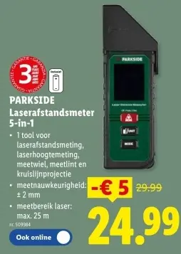 Promotie: Laserafstandsmeter 5-in-1
