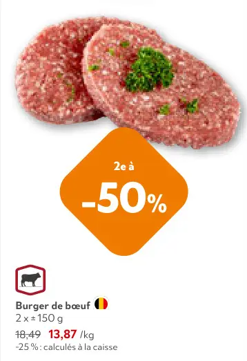Offre: Burger de bœuf