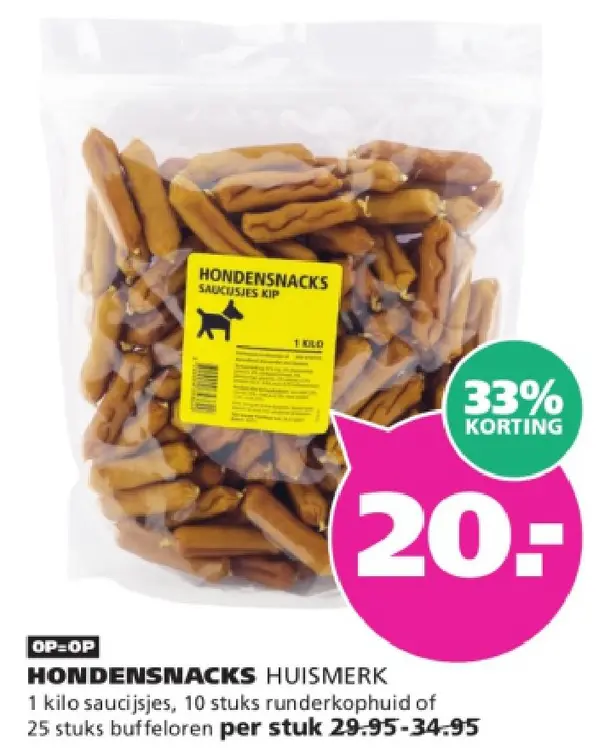 Aanbieding: Hondensnacks huismerk