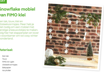 Aanbieding: Snowflake mobiel van FIMO klei