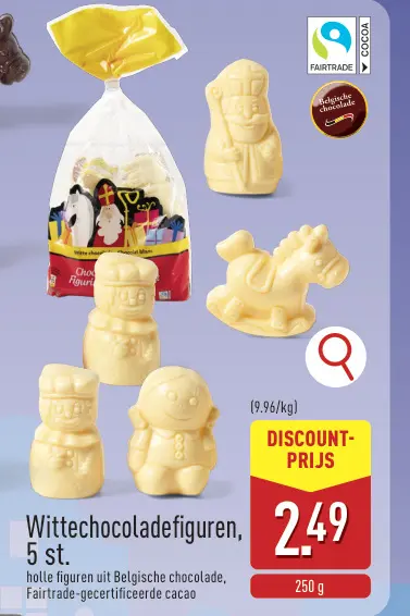 Promotie: Wittechocoladefiguren