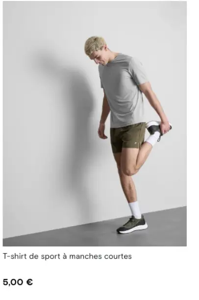Offre: T-shirt de sport à manches courtes