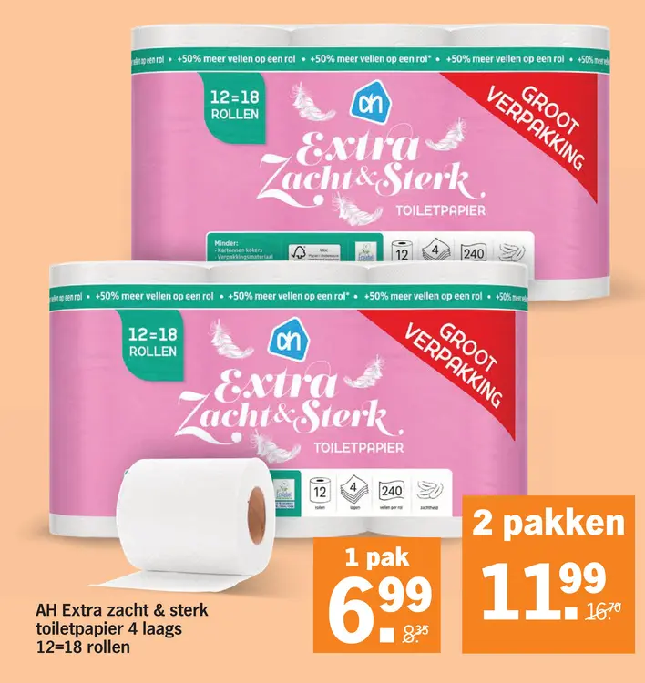 Aanbieding: Extra zacht & sterk toiletpapier